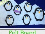 Felt Storyboard Templates Flannel Board Stories Five Baby Penguins