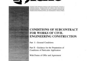 Fidic Yellow Book Contract Template Fidic Conditions Of Subcontract Agreement