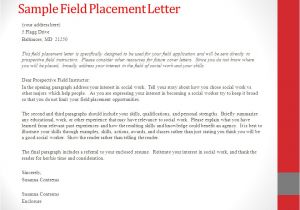 Field Placement Cover Letter Applying for Field Congratulations Ppt Download