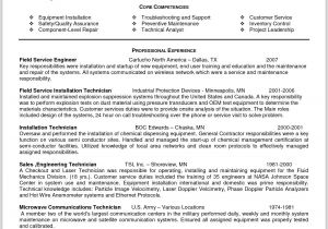 Field Service Engineer Resume Sample Resume for Field Service Technician 218944