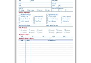 Field Ticket Template Spa Pool Business Invoice forms Work order Designsnprint