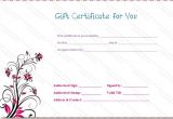 Fill In Gift Certificate Template Gift Certificate Templates