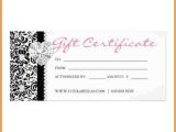 Fill In Gift Certificate Template Salon Gift Certificate Template Authorization Letter Pdf