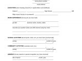Fill In the Blank Resume for Highschool Students Blank Resume Template for High School Students Http