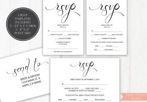 Fill Out Rsvp Card Wedding Wedding Rsvp Templates Rsvp Postcard Calligraphy Rsvp