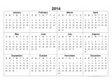 Fillable Calendar Template 2014 2014 Calendar Blank Printable Calendar Template In Pdf