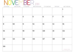 Fillable Calendar Template 2014 November 2014 Printable Calendar Freepsychiclovereadings Com