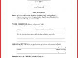 Fillable Resume Template Fill In Resume form Good Resume format