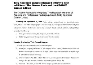 Film Press Release Template Free Press Release Example New Game Templates at
