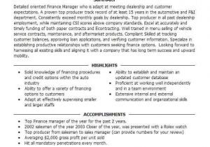 Finance Manager Resume Sample Best Finance Manager Resume Example Livecareer