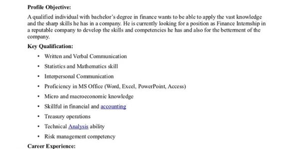 Finance Student Resume for Internship Finance Internships India Resume Cover Letter Action Plan