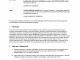 Financial Loan Contract Template Financing Agreement Template Word Pdf by Business In