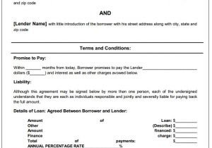 Financial Loan Contract Template Personal Loan Agreement Printable Agreements Private