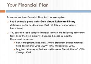 Financial Part Of Business Plan Template Business Plan toolkit Part 3 Of 3