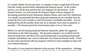 Financial Part Of Business Plan Template Financial Business Plan Templates 8 Free Premium Word