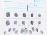 Fingerprint Card for Fbi Background Check Fingerprint Card Stockfotos Fingerprint Card Bilder Alamy