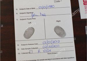 Fingerprint Card for Fbi Background Check Fingerprint Card Stockfotos Fingerprint Card Bilder Alamy