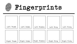 Fingerprint Paper Template 14 Best Images Of Fingerprint Detective Worksheet God