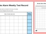 Fire Alarm Log Book Template Childminder Smoke Alarm Weekly Test Record Fire Safety Fire