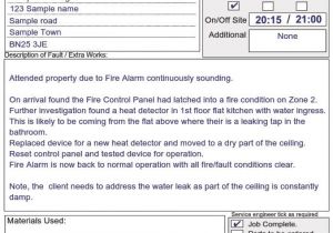 Fire Alarm Service Contract Template A4 Fire Alarm Log Book southern Alarm Systems Ltd