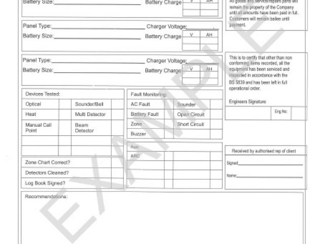 Fire Alarm Service Contract Template Fire Safety Equipment Servicing Maintenance Fire 7131