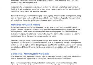 Fire Alarm Service Contract Template Office Security Alarm Systems Important Facts You