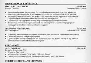 Fire and Safety Fresher Resume format Fire Chief Resume Example Http Resumecompanion Com