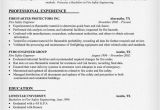 Fire and Safety Fresher Resume format Fire Safety Engineering Resume Sample Resumecompanion
