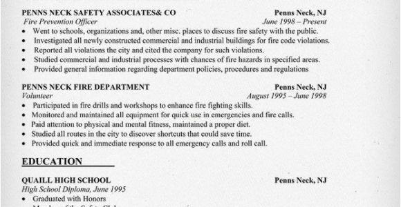 Fire and Safety Fresher Resume format Pin by Resume Companion On Resume Samples Across All