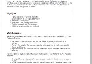 Fire and Safety Fresher Resume format Professional Fire Protection Engineer Templates to