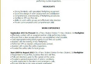 Fire Captain Resume Sample 9 Fire Captain Resume Example Free Samples Examples