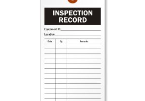Fire Extinguisher Inspection Tag Template Cardstock Inspection Record Tag Sku 5510 C 100