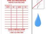 Fire Extinguisher Inspection Tag Template Fire Extinguisher Inspection Label
