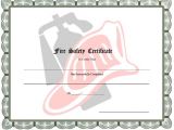 Fire Training Certificate Template A Printable Fire Safety Certificate with A Gray Border and