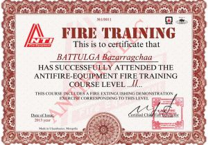 Fire Training Certificate Template Training Certificates Antifire