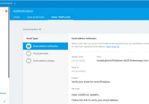 Firebase Email Templates Ionic 3 and Firebase Authentication Using Angularfire2
