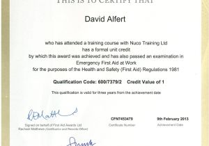 First Aid Certificate Template Free 6 Best Images Of First Aid Certificate Printable First