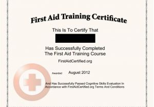 First Aid Certificate Template Free First Aid Certificate Template First Aid Certificate
