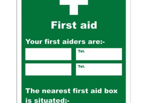 First Aid Poster Template First Aid Sign