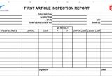 First Article Inspection form Template Creating solidworks Custom Report Templates