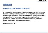 First Article Inspection Procedure Template First Article Inspection