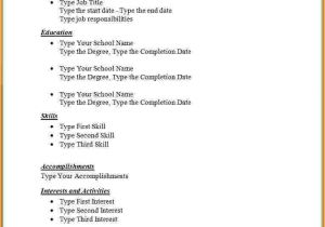 First Resume Templates 8 First Resume Templates Financial Statement form