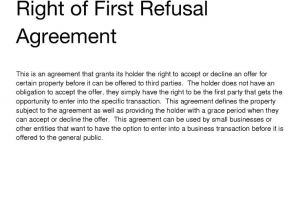 First Right Of Refusal Contract Template 25 Best Ideas About Right Of First Refusal On Pinterest