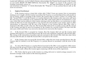 First Right Of Refusal Contract Template Canada Right Of First Refusal to Purchase Property Legal