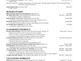 First Year College Student Resume Undergraduate Student Resume Collection