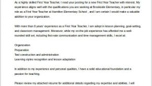 First Year Teacher Cover Letter Examples Cover Letter Template 20 Free Word Pdf Documents