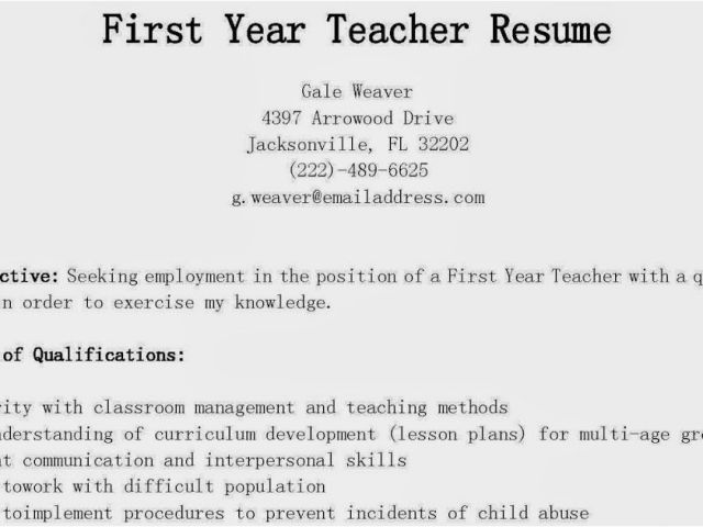 First Year Teacher Cover Letter Examples First Year Elementary Teacher ...