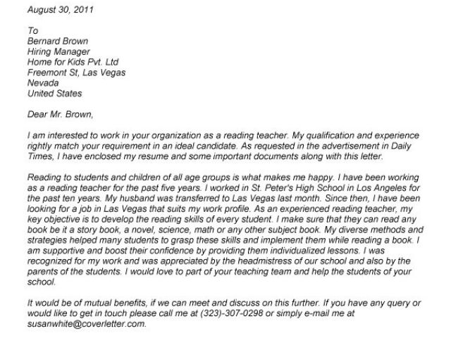 First Year Teacher Cover Letter Examples First Year Teacher Cover ...