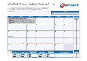 Fitness Program Template Free Download Workout Schedule Template 6 Free Sample Example format