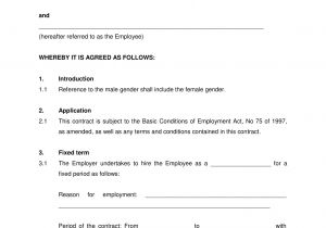 Fixed Term Contract Of Employment Template 21 Employment Contract Templates Docs Word Pages